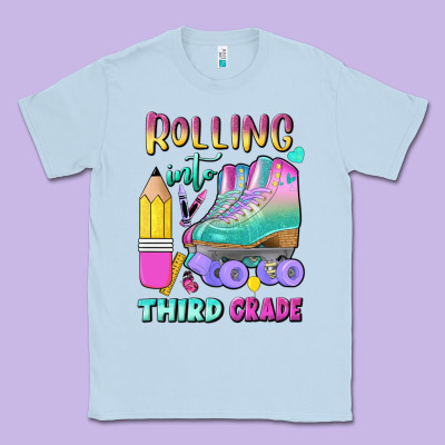 Rolling Into Third Grade Classic Tee Designed By Bundleandbundleshop