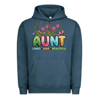 Pigment Midnight Navy aunt loved kind beautiful Urban Hoodie - MaliasSmallBusiness