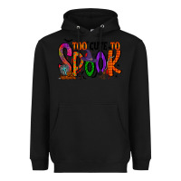 Black too cute to spook Heavyweight Hoodie - RacoonDesign