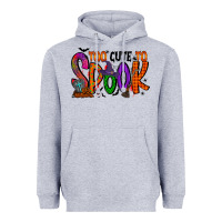 Heather Grey too cute to spook Heavyweight Hoodie - RacoonDesign