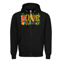 Black love summer with pineapple Zipper Hoodie - texasbilliewilder