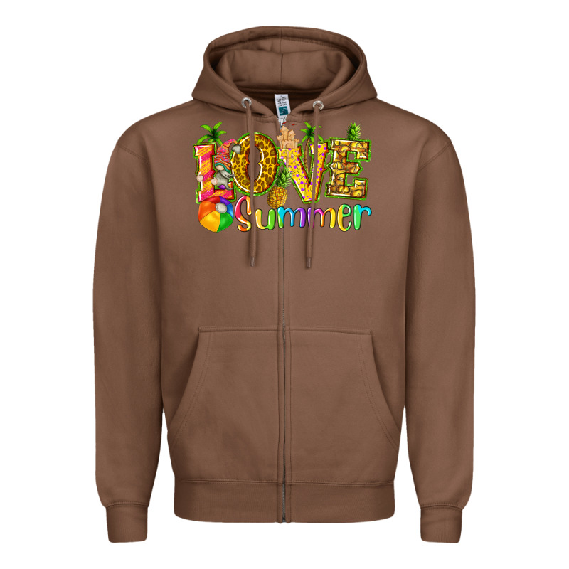 Love Summer With Pineapple Zipper Hoodie by texasbilliewilder | Teevron