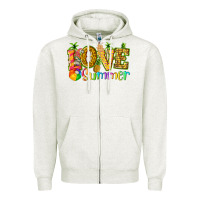 Oatmeal Heather love summer with pineapple Zipper Hoodie - texasbilliewilder