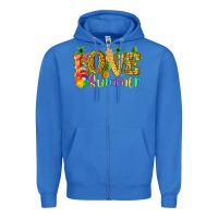 True Royal love summer with pineapple Zipper Hoodie - texasbilliewilder