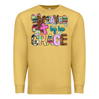 Antique Gold saved by his grace Premium Sweatshirt - AdoDesignShop
