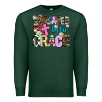 Sports Green saved by his grace Premium Sweatshirt - AdoDesignShop