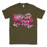 Army Green pink its my birthday Classic Tee - Zillion Design Studio