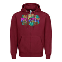 Burgundy howdy Zipper Hoodie - Zillion Design Studio