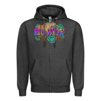 Charcoal Heather howdy Zipper Hoodie - Zillion Design Studio