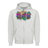 Dove Grey howdy Zipper Hoodie - Zillion Design Studio