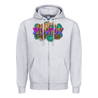 Heather Grey howdy Zipper Hoodie - Zillion Design Studio