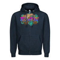 Navy howdy Zipper Hoodie - Zillion Design Studio
