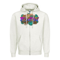 Oatmeal Heather howdy Zipper Hoodie - Zillion Design Studio