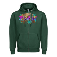 Sports Green howdy Zipper Hoodie - Zillion Design Studio