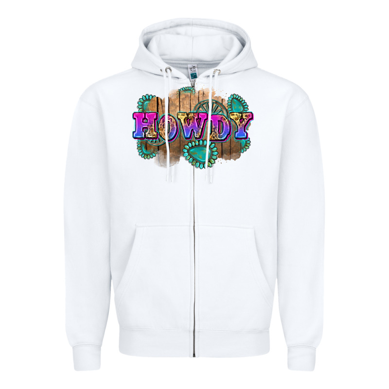Howdy Zipper Hoodie by Zillion Design Studio | Teevron