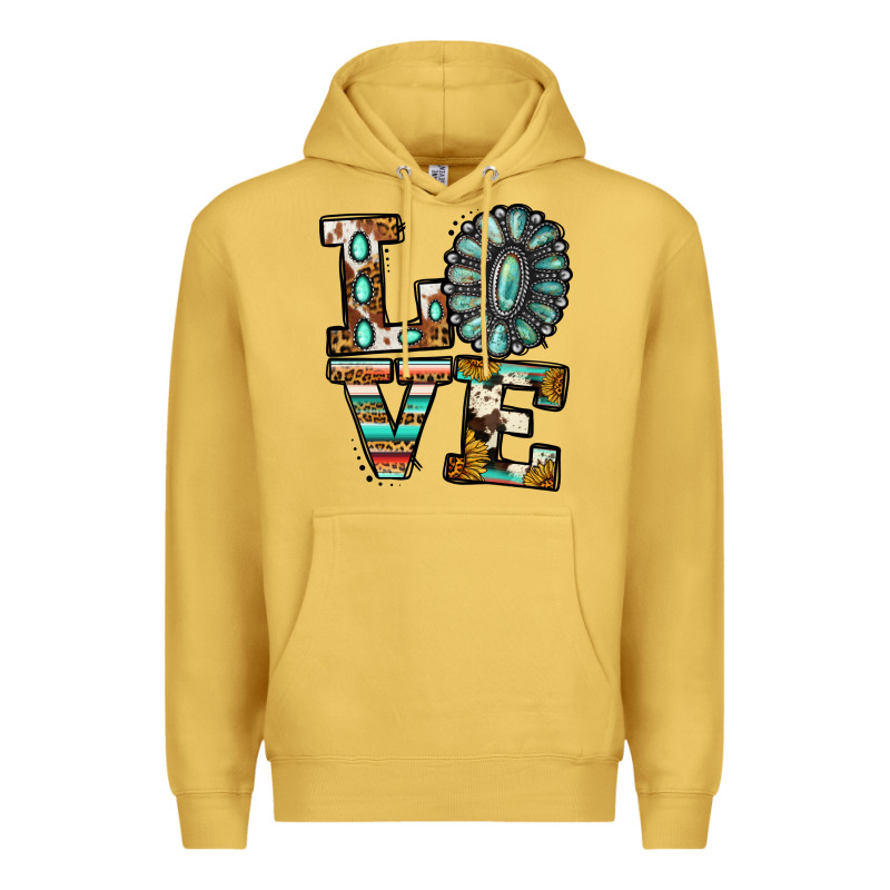 Turquoise Love Premium Hoodie by Jasminsmagicworld | Teevron