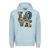 Blue Mist Turquoise Love Premium Hoodie - Jasminsmagicworld