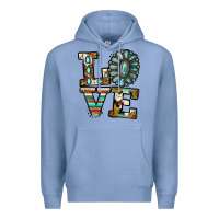 Colony Blue Turquoise Love Premium Hoodie - Jasminsmagicworld
