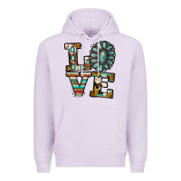 Lilac Turquoise Love Premium Hoodie - Jasminsmagicworld