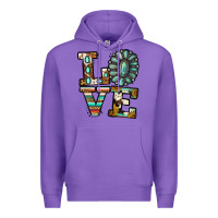 Purple Turquoise Love Premium Hoodie - Jasminsmagicworld