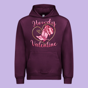 Howdy Valentine Urban Hoodie Designed By Maliassmallbusiness