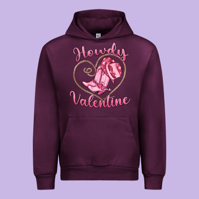 Howdy Valentine Urban Hoodie Designed By Maliassmallbusiness