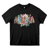 Black abuela flowers Heavy Core Tee - RacoonDesign