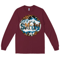 Burgundy Let It Snow Long Sleeve Tee - RanaPortraitStore