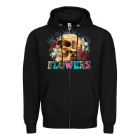 Black find someone who grows flowers Zipper Hoodie - Zillion Design Studio