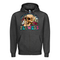 Charcoal Heather find someone who grows flowers Zipper Hoodie - Zillion Design Studio