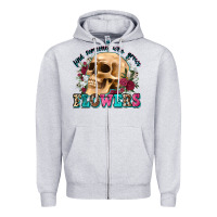 Heather Grey find someone who grows flowers Zipper Hoodie - Zillion Design Studio