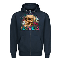 Navy find someone who grows flowers Zipper Hoodie - Zillion Design Studio