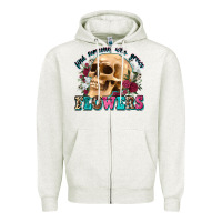 Oatmeal Heather find someone who grows flowers Zipper Hoodie - Zillion Design Studio