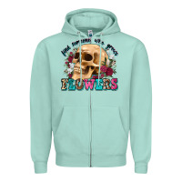 Seafoam find someone who grows flowers Zipper Hoodie - Zillion Design Studio