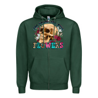 Sports Green find someone who grows flowers Zipper Hoodie - Zillion Design Studio