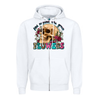 White find someone who grows flowers Zipper Hoodie - Zillion Design Studio