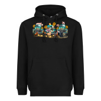 Black western farm trucks farm animals Heavyweight Hoodie - FaDigitalArtStudio