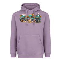 Lavender western farm trucks farm animals Heavyweight Hoodie - FaDigitalArtStudio