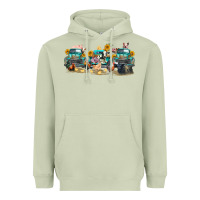 Matcha western farm trucks farm animals Heavyweight Hoodie - FaDigitalArtStudio