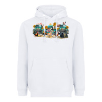 White western farm trucks farm animals Heavyweight Hoodie - FaDigitalArtStudio