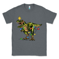 Charcoal Heather tree rex christmas Classic Tee - Zillion Design Studio