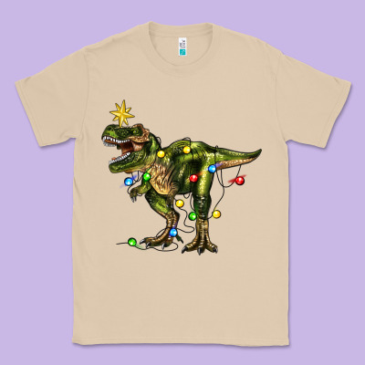 Classic Tee tree rex christmas