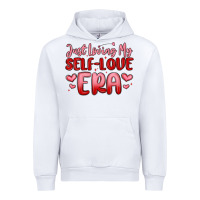 White just loving my self love era Urban Hoodie - MaliasSmallBusiness