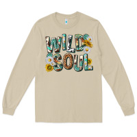 Mushroom western wild soul with sunflowers Long Sleeve Tee - texasbilliewilder