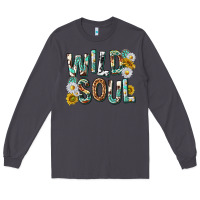 Smoke western wild soul with sunflowers Long Sleeve Tee - texasbilliewilder