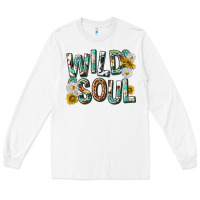 White western wild soul with sunflowers Long Sleeve Tee - texasbilliewilder