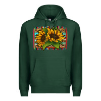 Sports Green Sunflower With Serape Background Premium Hoodie - Jasminsmagicworld