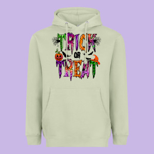 Trick Or Treat Heavyweight Hoodie Designed By Racoondesign