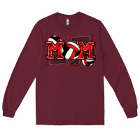 Burgundy mom volleyball Long Sleeve Tee - Zillion Design Studio