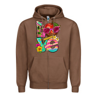 Chestnut love summer teacher Zipper Hoodie - texasbilliewilder